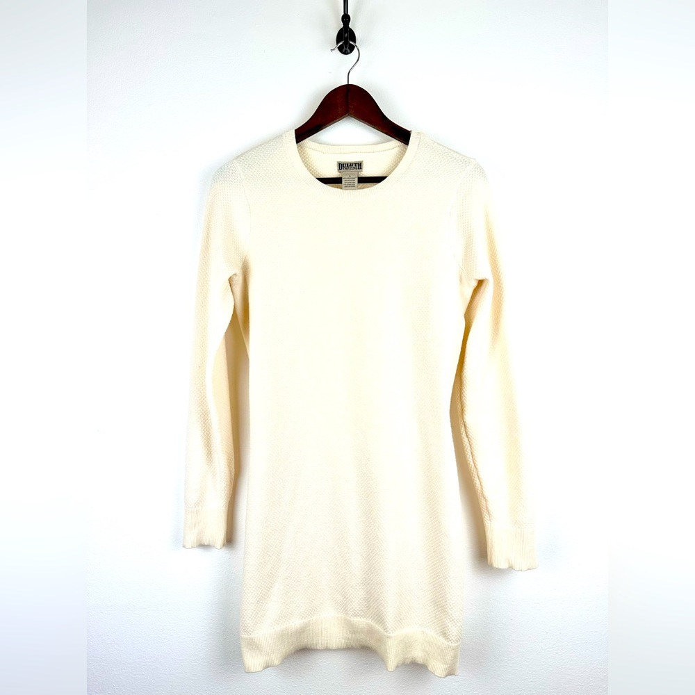 Duluth Trading Company Shiftless Crew Neck Birch Tunic Sweater - Sz S